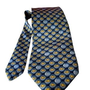 Beaufort Tie Rack 100% silk made in Italy Fish and Fish Bowl novelty Tie